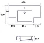 CB-4054/85-WT Dimension Drawing